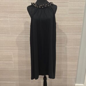 Lilly Pulitzer Elegant Black Sleeveless Dress with Beaded Neckline